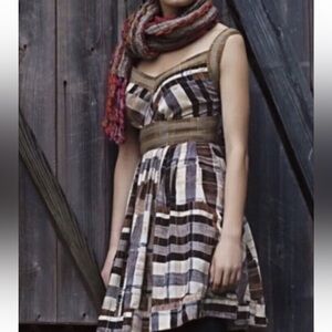 Multicolor Silk Plenty Striped Sleeveless Dress